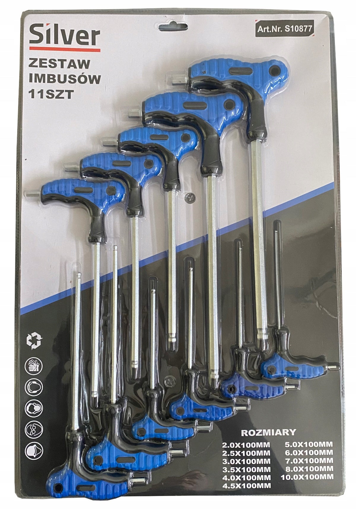 Allen WRENCHES Type T 2-10mm 11pcs HEX WITH BALL HEX Wrench Set