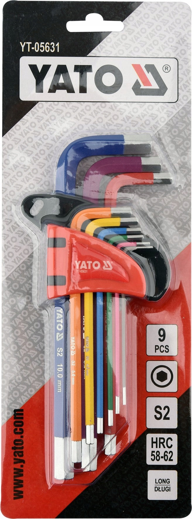 Allen wrench set 1,5-10mm, 9pcs YT-05631 YATO