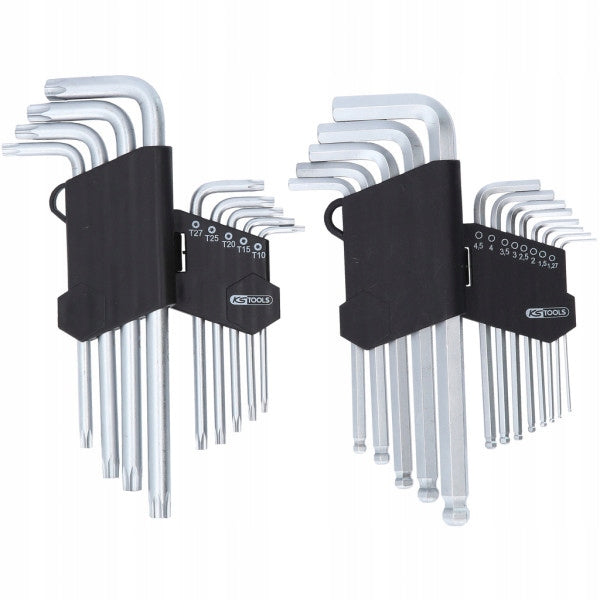 Allen wrench set with ball + TORX keys 22pcs KS TOOLS EAN (GTIN) 4042146907498