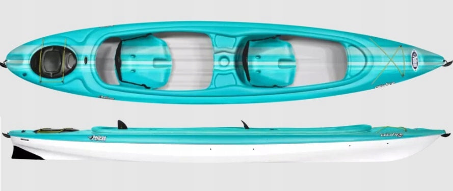 Alliance 136 T Tandem Turquoise/White Hiking Kayak by Pelican