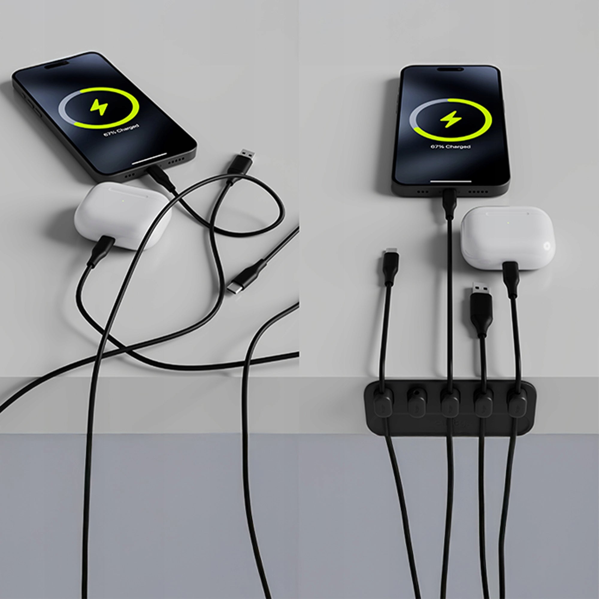 Allity Desk Cable Organizer Magnetic Holder for 5 Black Cables EAN (GTIN) 5906667550986