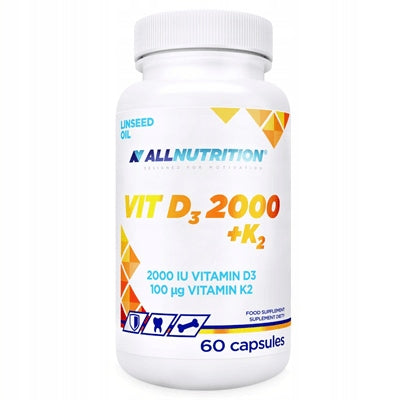 Allnutrition Vit D3 2000 +K2 60 kap bone resistance teeth muscle infections