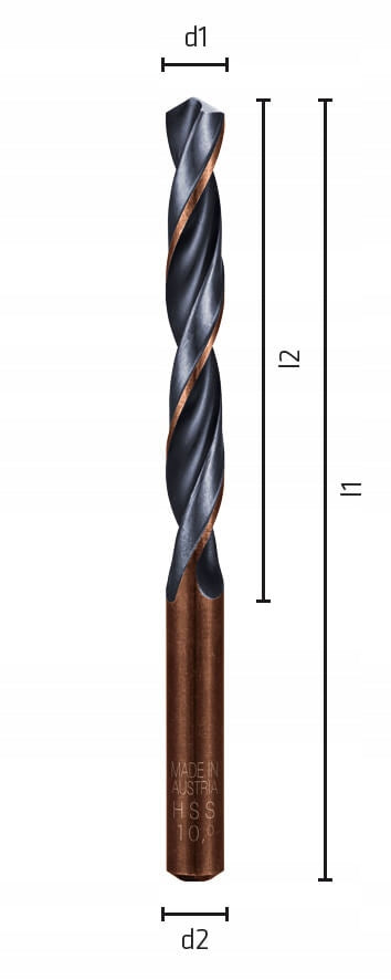 Alpen set, drill bits for metal fi 1-10 mm Sprint Master KM 19 pieces HSS Manufacturer code 0000810311100