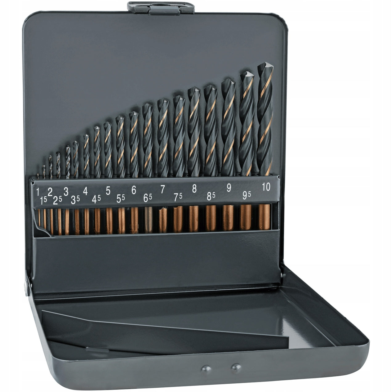 Alpen set, drill bits for metal fi 1-10 mm Sprint Master KM 19 pieces HSS