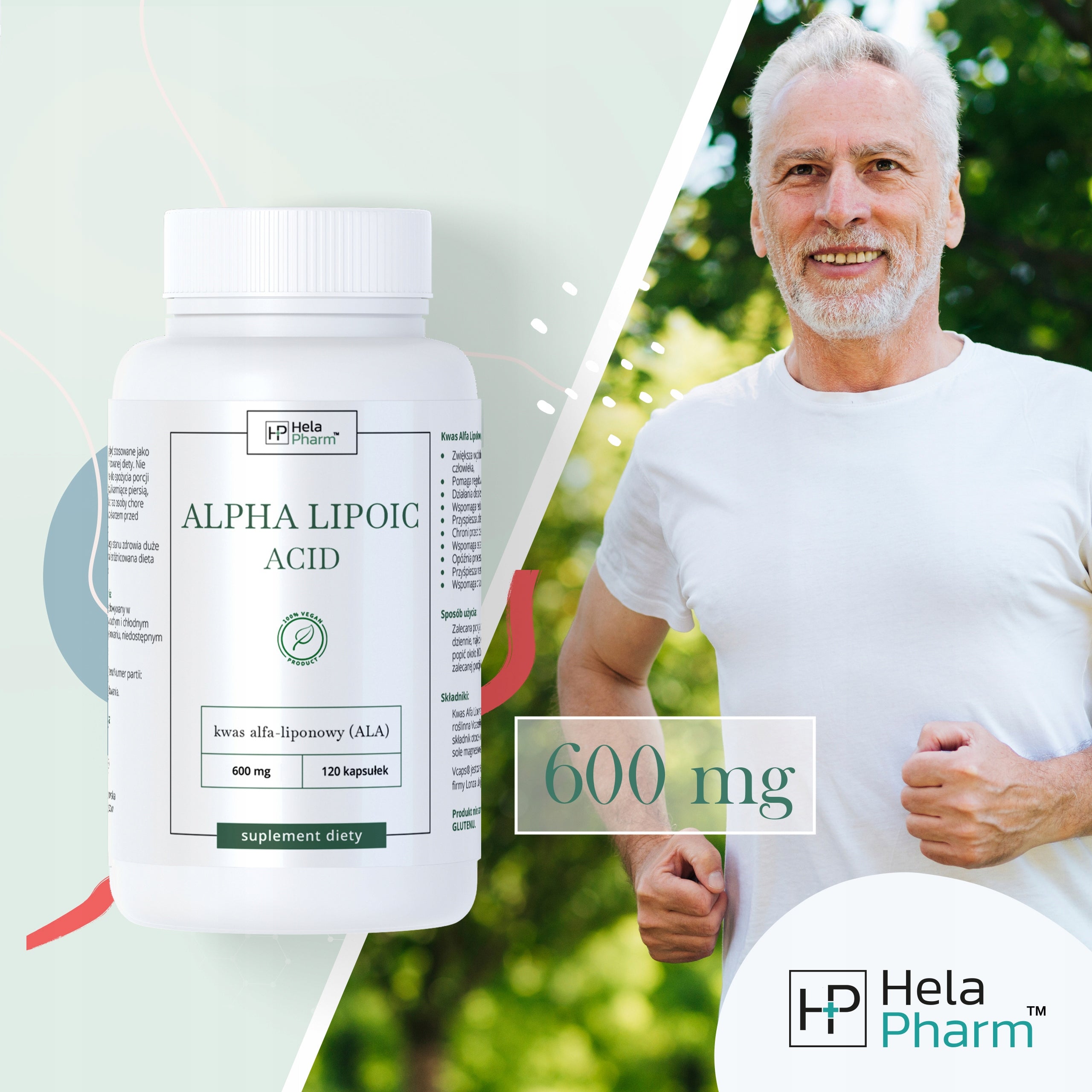 Alpha - Lipoic Acid 600mg DIABETES VEGE 120 capsules Medical device no