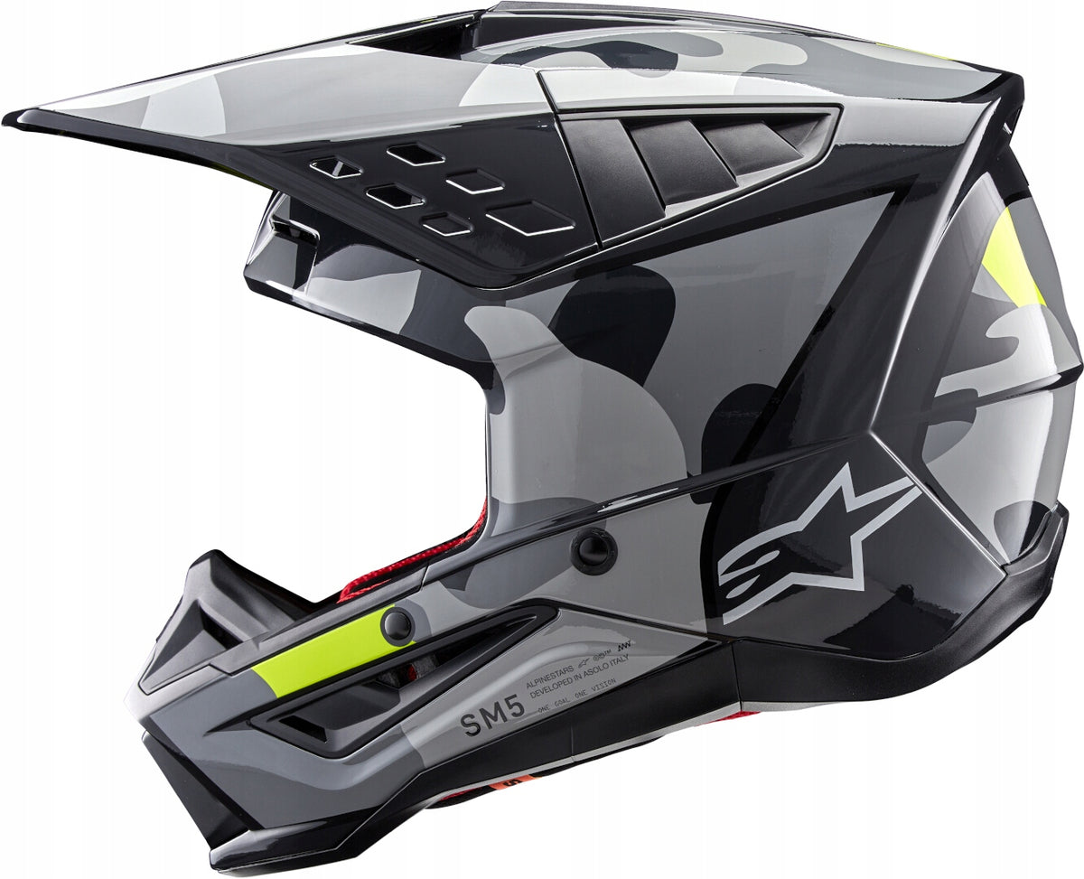 Alpinestars S-M5 Rover 2 2024 Kask motocrossowy, czarny/szary/żółty, M (57/ Packaging status original