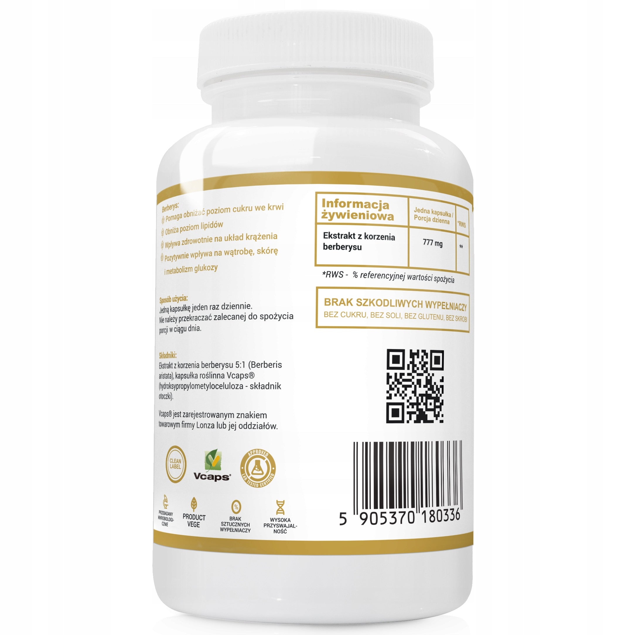 Alto Pharma BERBERIS 777mg APPETITE LOW SUGAR SLIMMING 90 kaps. Manufacturer code 5905370180336