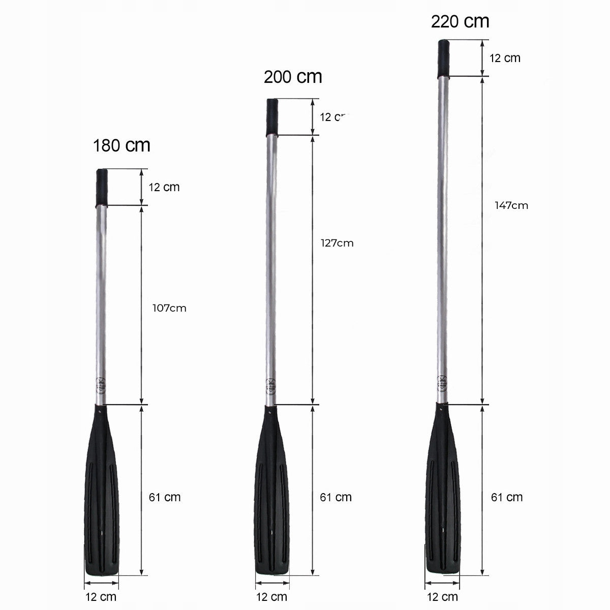 Aluminium Shawl Paddle John Paddle, set of 2, 180 cm Brand John paddle