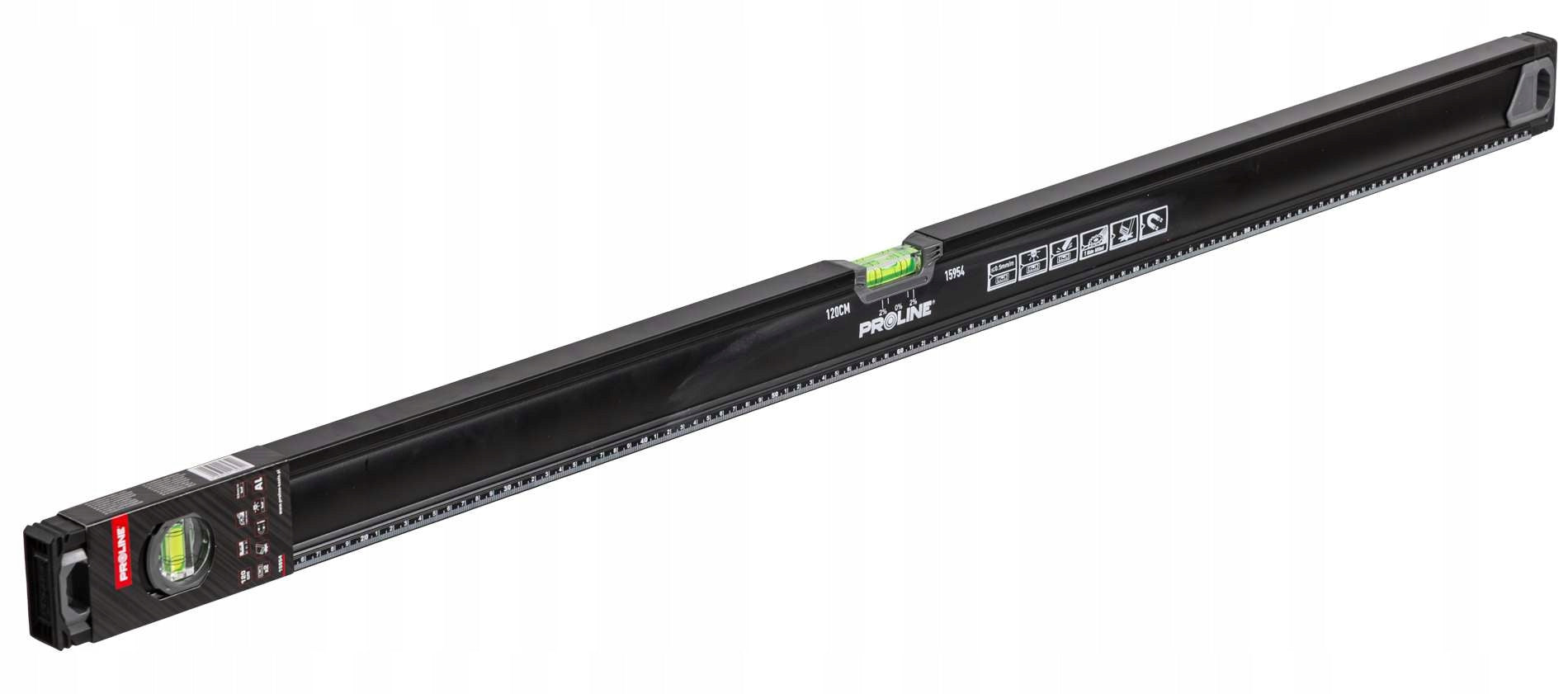 Aluminium level 120cm 1,2m 2 libels 0,5mm/1m PREMIUM Proline 15954
