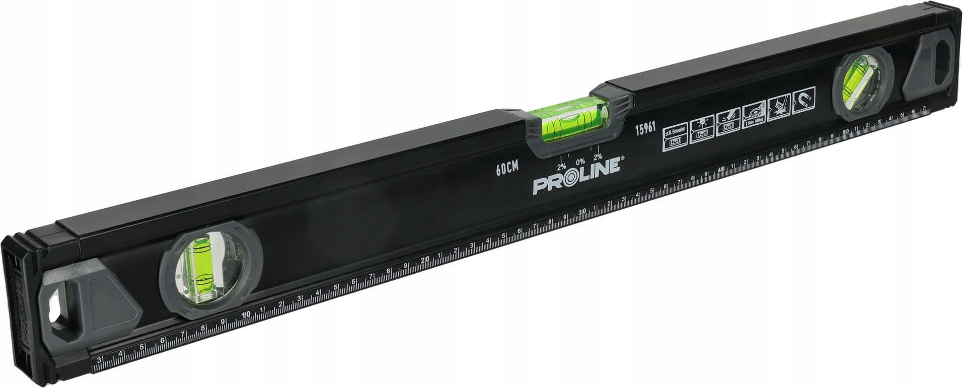 Aluminium level 40cm 0,4m 3 libels 0,5mm/1m PREMIUM Proline 15960