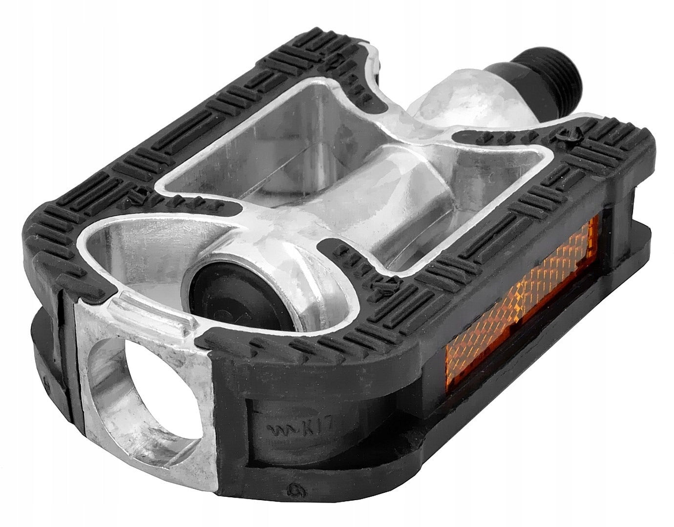 Aluminum Bike Pedals for Bike Black Silver with Reflectors NEW STRONG Brand Nexelo