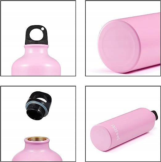 Aluminum Bottle 1000ml 1L BPA FREE Carabiner Light Pink Manufacturer code 3838080131201