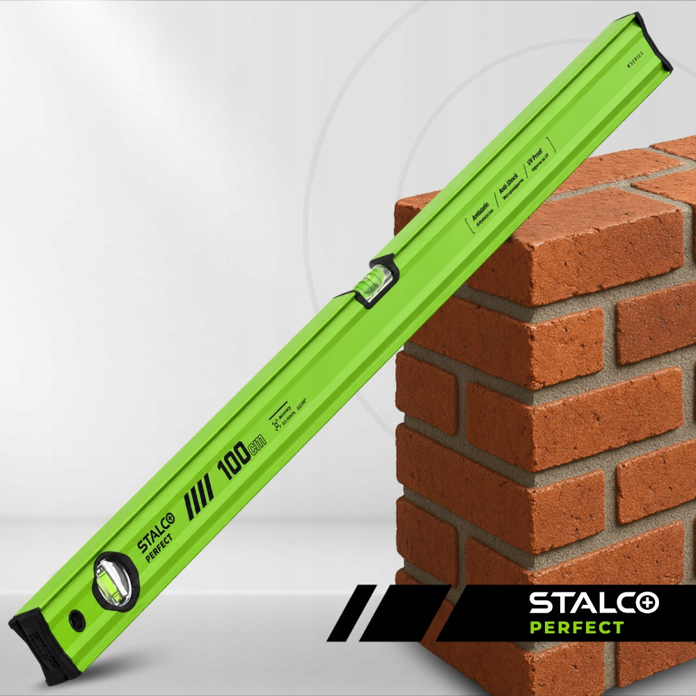 Aluminum Level 100 cm Level Stalco Perfect Vseries 2 libelle 1m Packaging status original