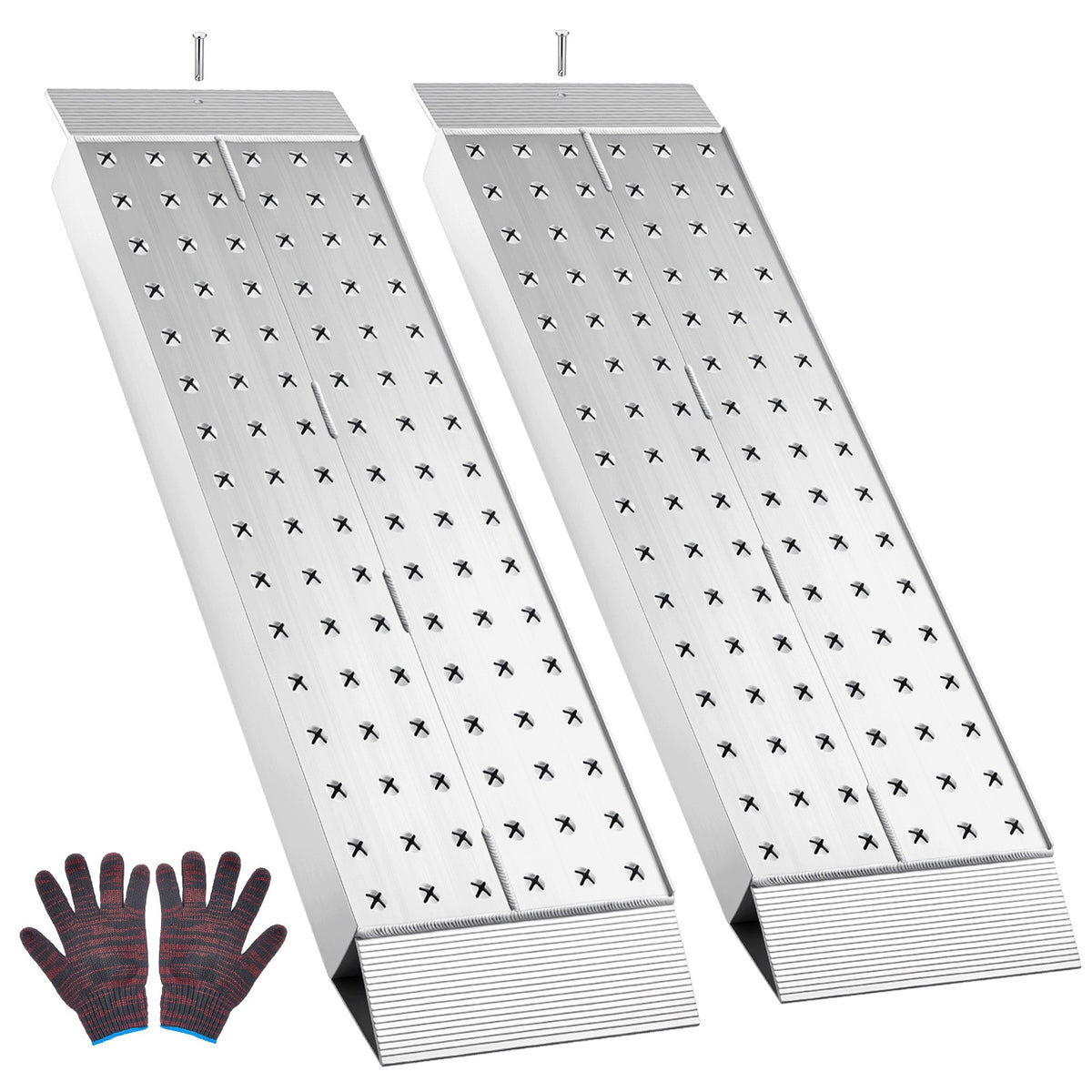 Aluminum Loading Ramps 2Pcs 99,9x30,4CM Load Capacity 1360KG Non-Slip