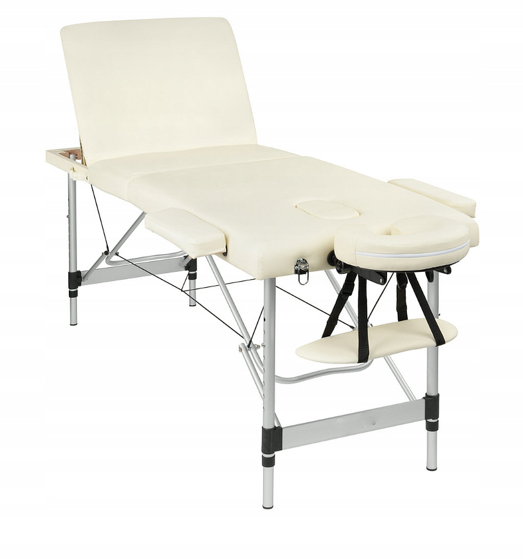 Aluminum Massage Bed 3-SEG CREAM + COVER Brand no brand