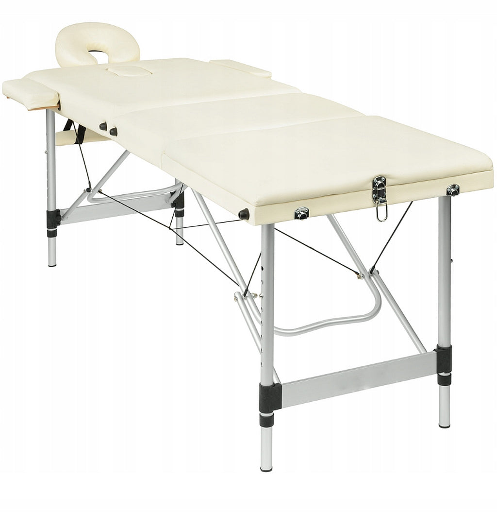 Aluminum Massage Bed 3-SEG CREAM + COVER