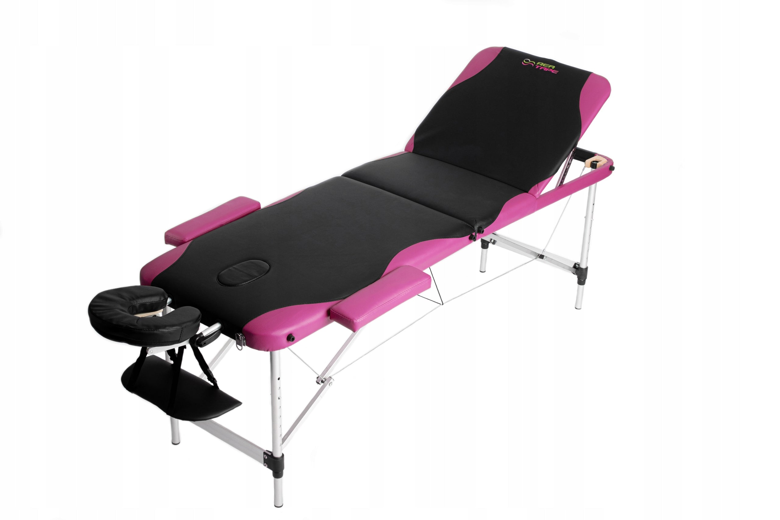 Aluminum Massage Folding Table Black and Pink Brand Rea Tape