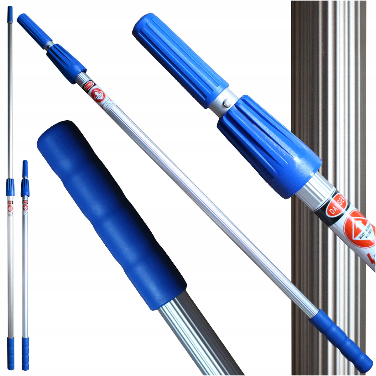 Aluminum Mop Stick TELESCOPIC Bar Raypath 165 cm For Floor Windows