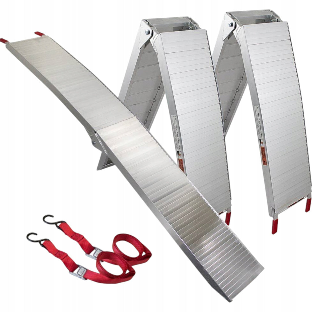 Aluminum Ramps Folding 2 Pieces 680kg Anti-Slip For Vehicles 680kg Brand Bituxx