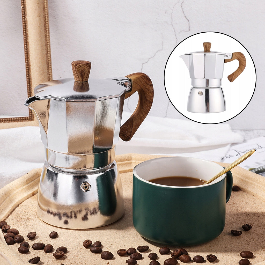 Aluminum Stovetop Coffee Maker Moka Pot Stove Top Pot for Great 150ml Brand no brand
