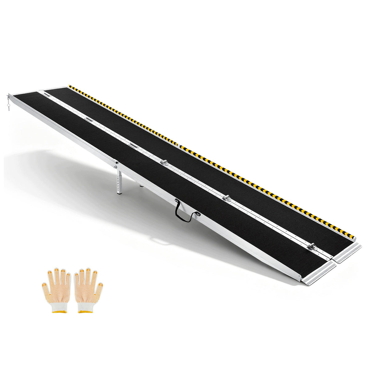 Aluminum Threshold Ramp Folding 364x73,5CM Load Capacity 362,9KG Anti Slip Brand SucceBuy