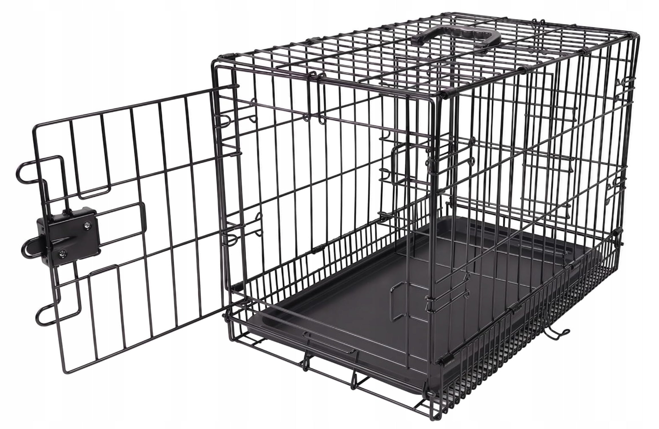 Amazon Basics Folding Metal Dog Cage Small Dogs 56x33x41 cm Black