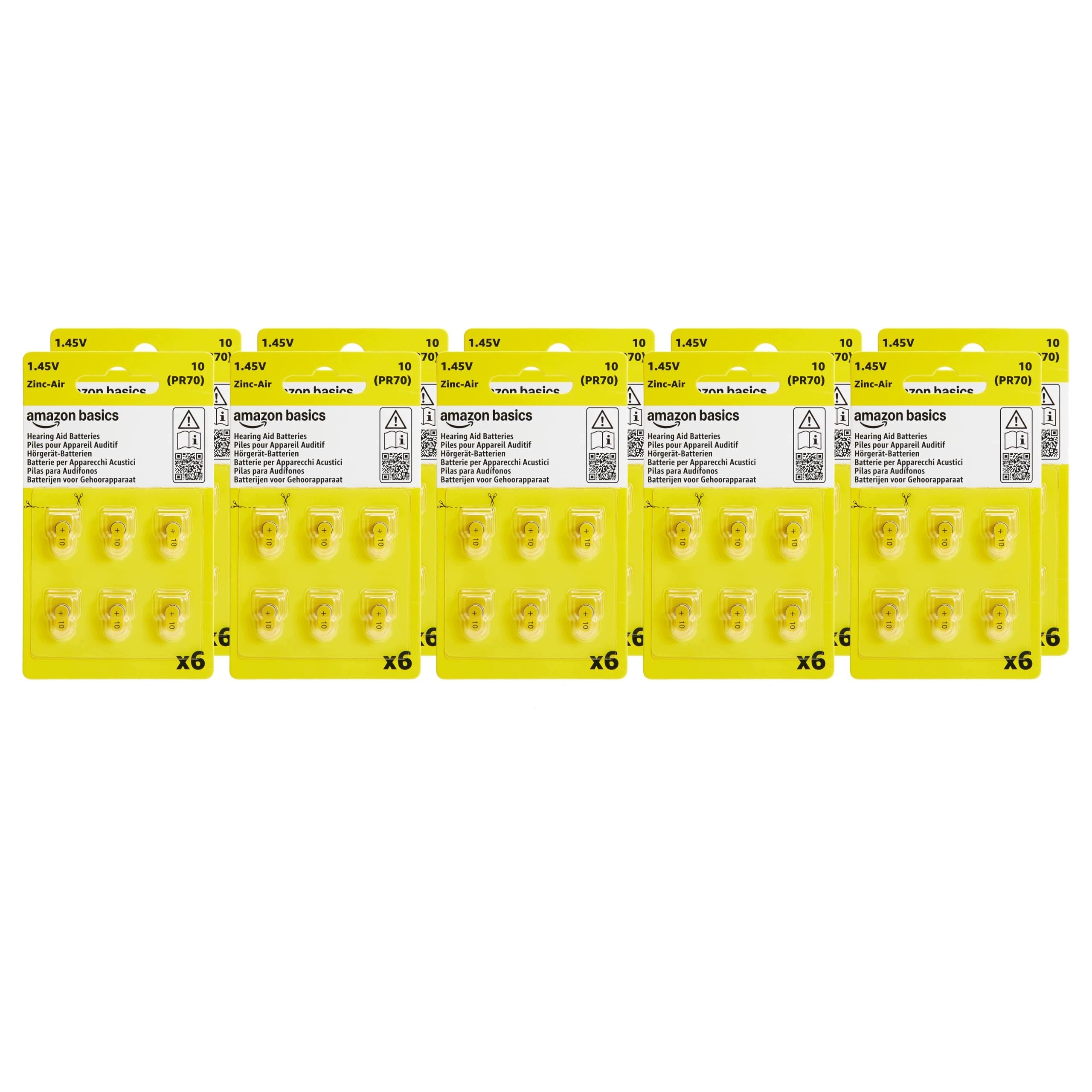 Amazon Basics Hearing Aid Batteries Size 10 60 Pieces
