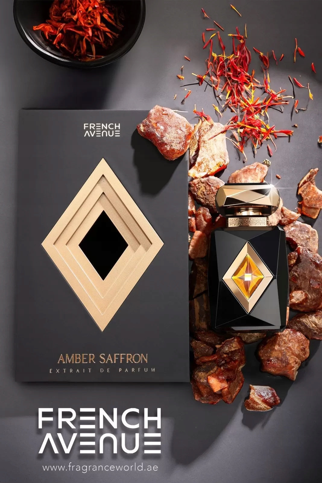 Amber Saffron Extrait French Avenue - Arabic perfume with Fragrance World 8 Manufacturer code 6290360376820