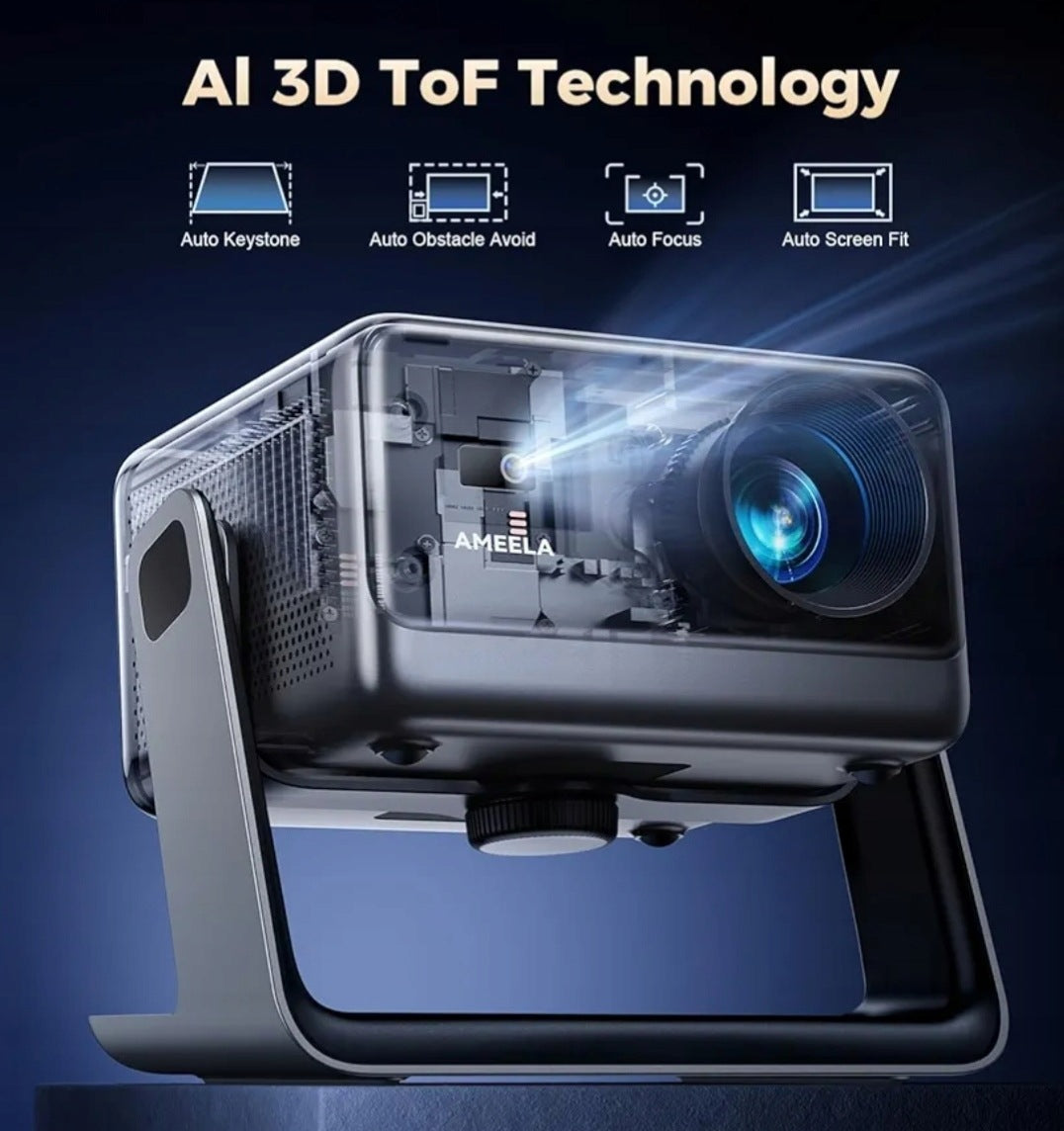 Ameela AC321 Full HD 4K WiFi Bluetooth Netflix Smart TV Projector Manufacturer code CL003