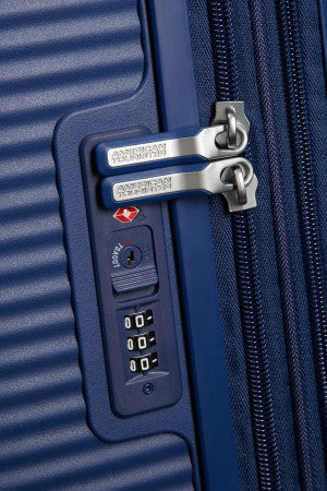 American Tourister Soundbox 77/28 TSA EXP Midnight Navy Height 77 cm