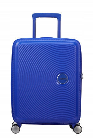 American Tourister Soundbox Cabin Suitcase 55cm Widened Blue TSA Height 55 cm