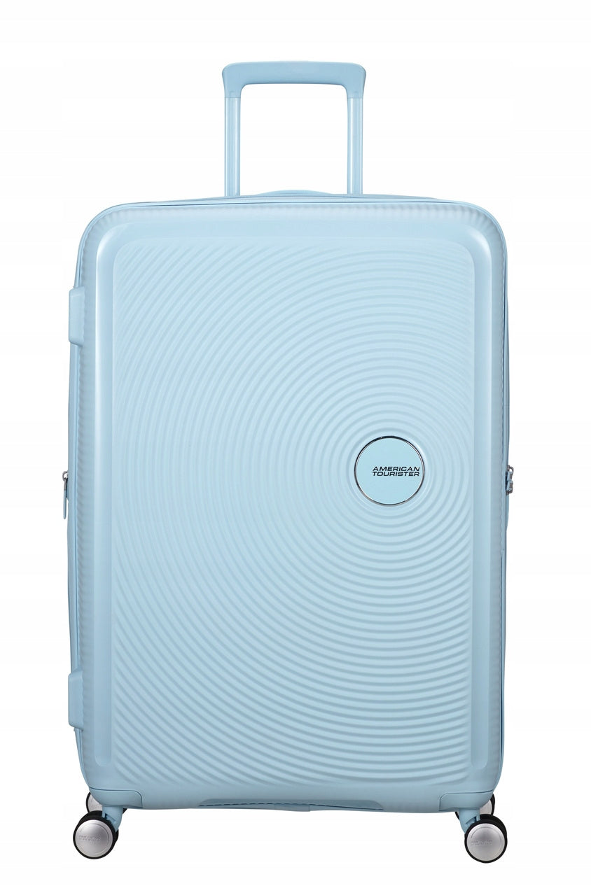 American Tourister Soundbox Large Hard Suitcase 77cm Widened Blue Height 77 cm