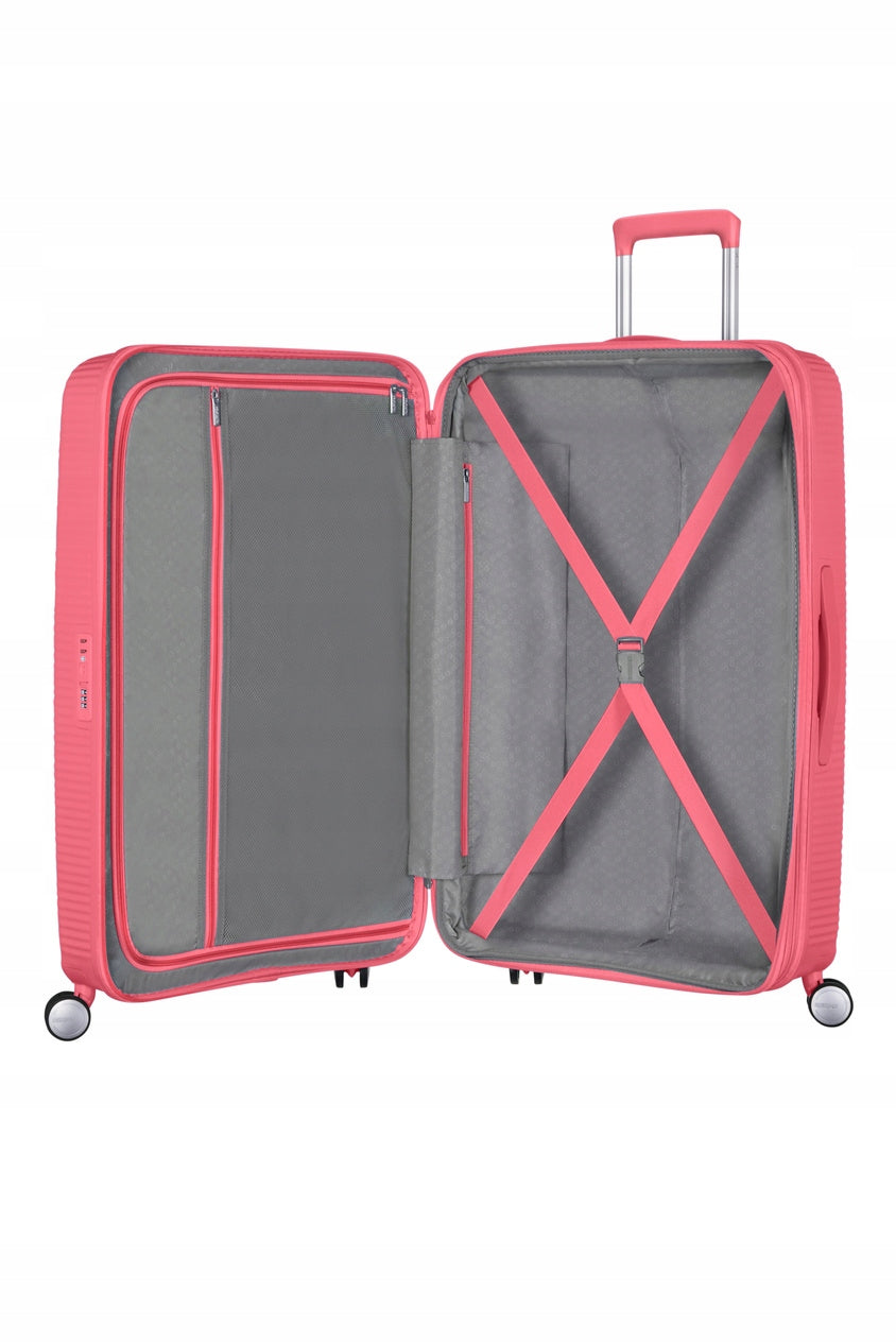 American Tourister Soundbox Suitcase Medium Hard 67cm Widened Pink Brand American Tourister