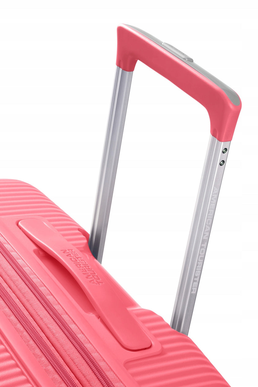American Tourister Soundbox Suitcase Medium Hard 67cm Widened Pink Width (longer edge) 47 cm