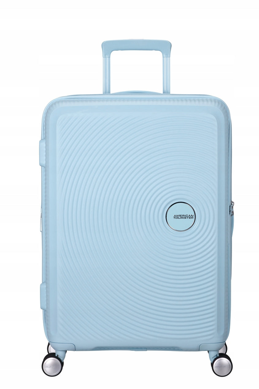 American Tourister Soundbox Suitcase Medium TSA 67cm Widened Blue Height 67 cm
