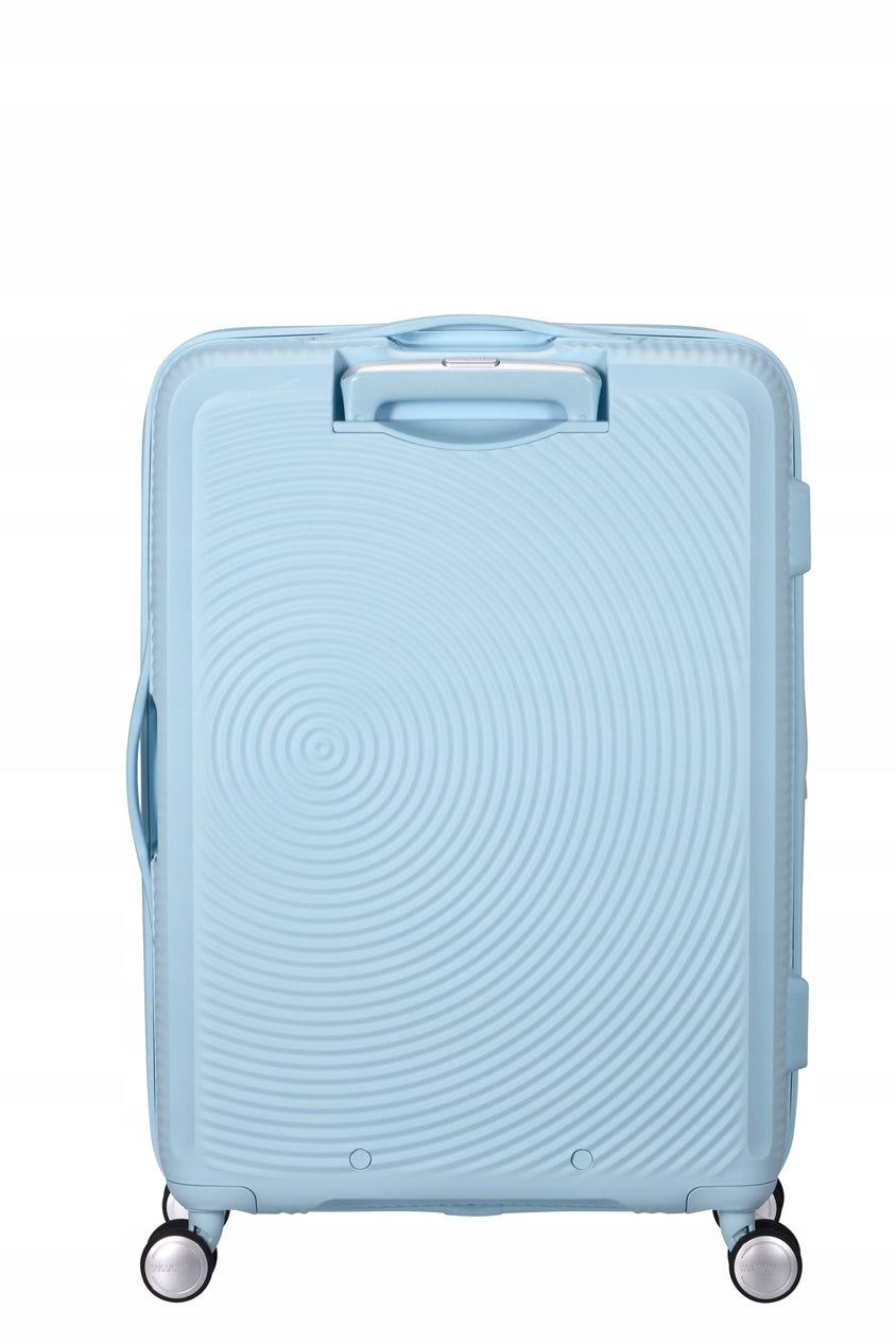 American Tourister Soundbox Suitcase Medium TSA 67cm Widened Blue Width (longer edge) 46 cm