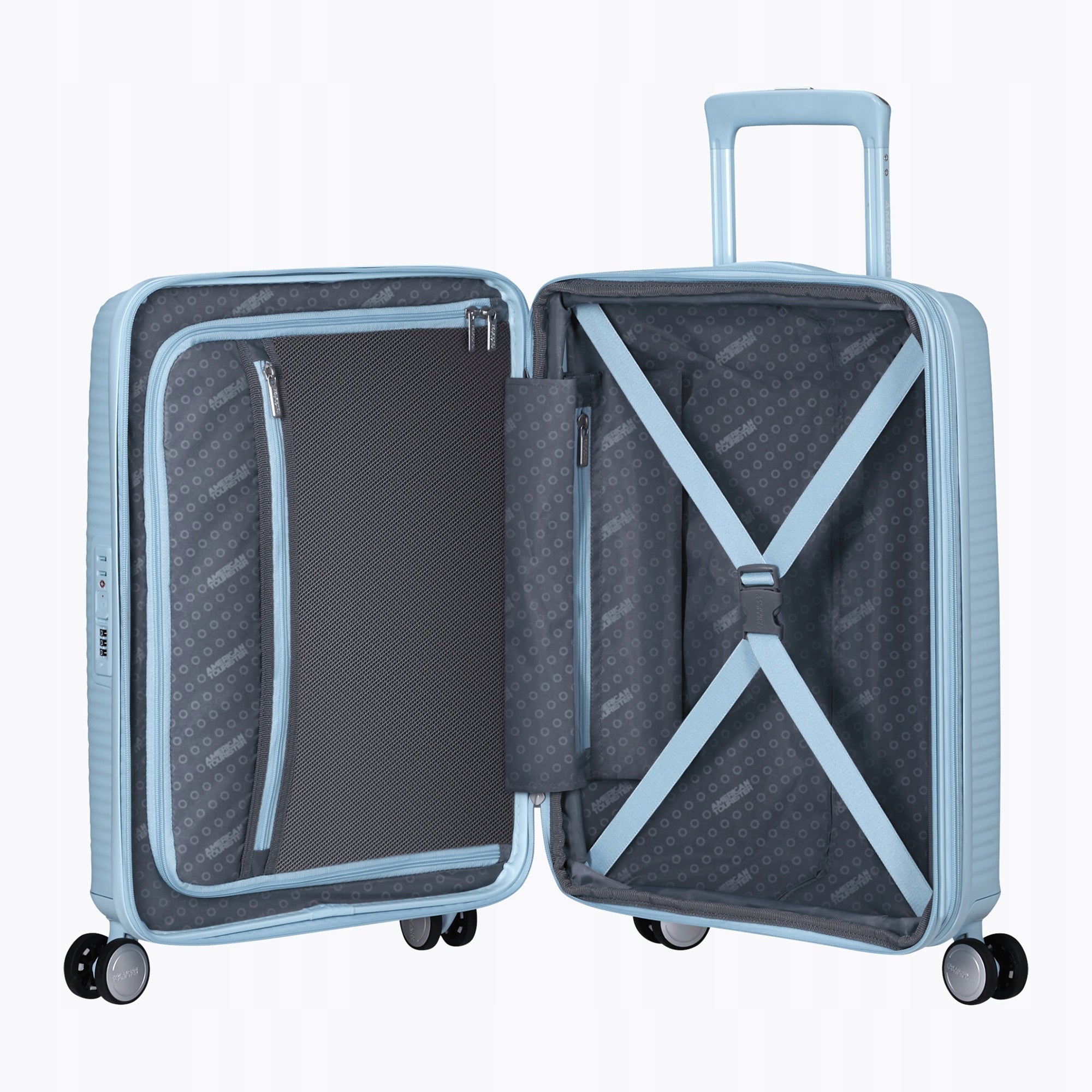American Tourister Suitcase soft medium polyester Soundbox 55 41 l Height 55 cm