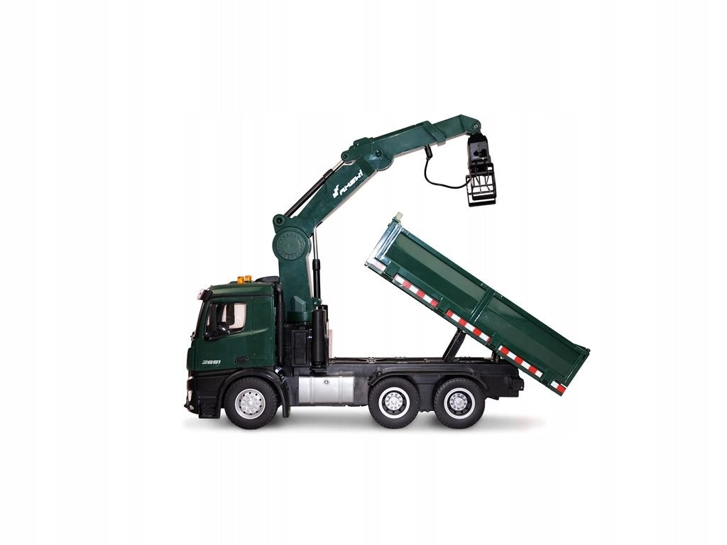 Amewi RC MB Arocs Crane-truck polo-kovový zelený 1/14 RTR Character/Title Cars