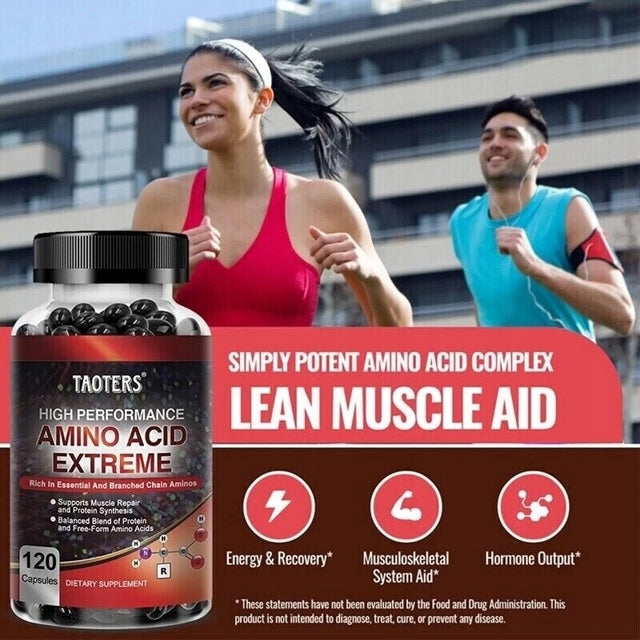 Amino Acid Extreme supplements support muscle health, hormone production Expiration date at least 1 year from the date of purchase