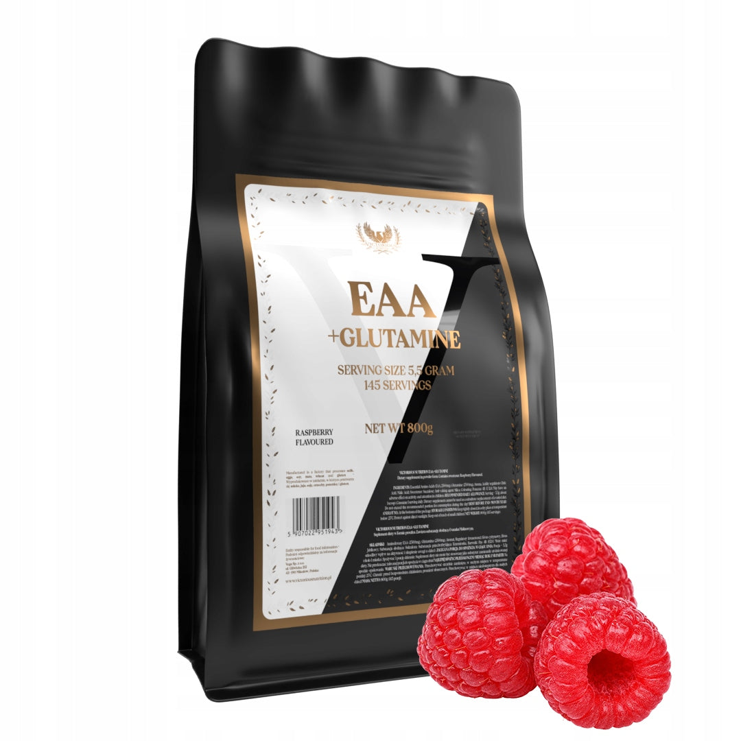 Amino acids EAA + Glutamine 800g Intestine BCAA Regeneration Raspberry Victorious