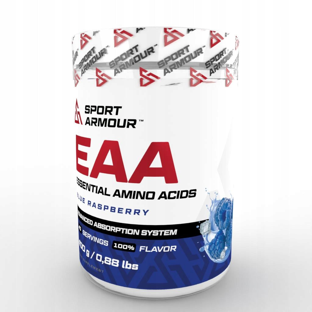 Amino acids EAA SPORT ARMOUR Raspberry 400g | Energy, Regeneration, Performance Expiration date at least six months from the date of purchase