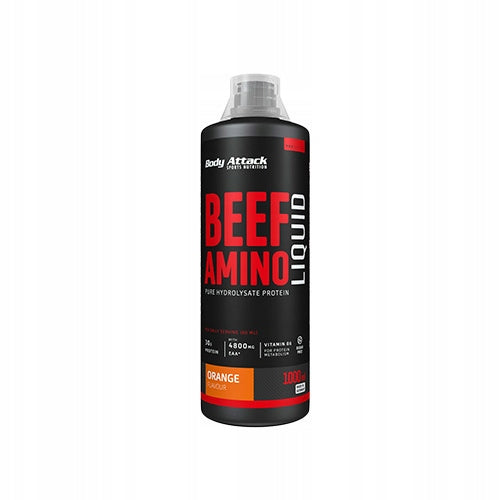 Amino acids Liquid BODY ATTACK Beef Amino Liquid 1000ml Orange BCAA Expiration date at least six months from the date of purchase
