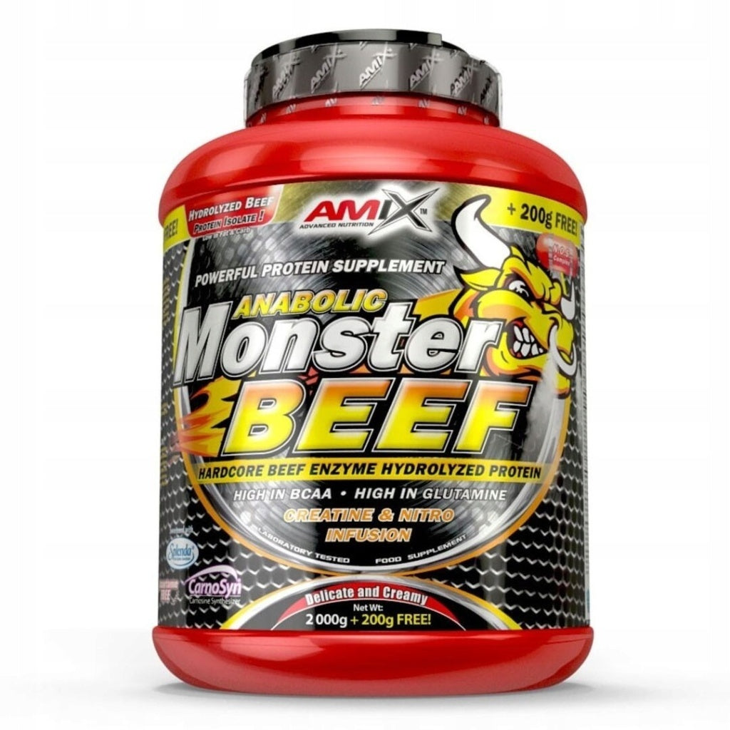 Amix Anabolic Monster Beef 90% Forest Fruit 2200 g Beef Protein WHEY Packaging status original