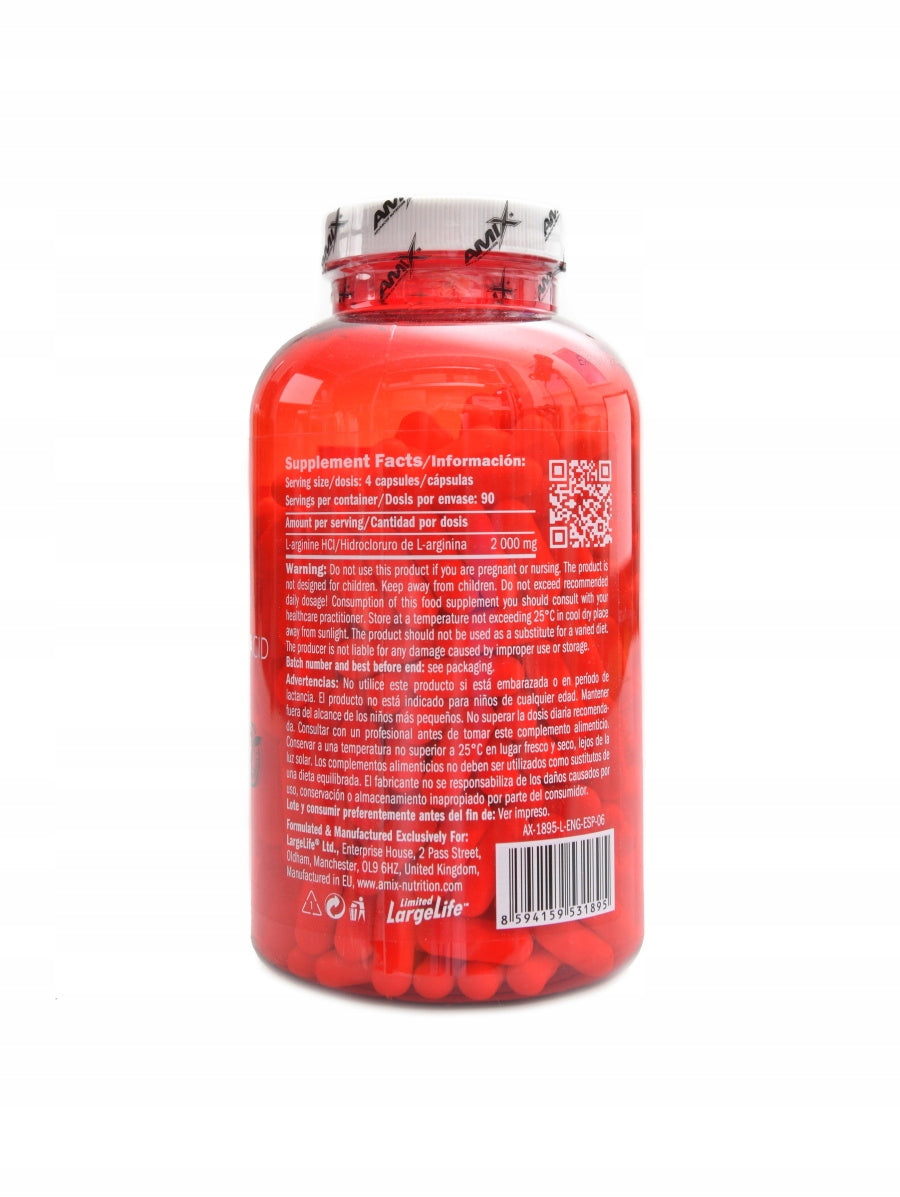 Amix Arginine 500 mg 2 x 360 kapslí DUOPACK Expiration date at least six months from the date of purchase