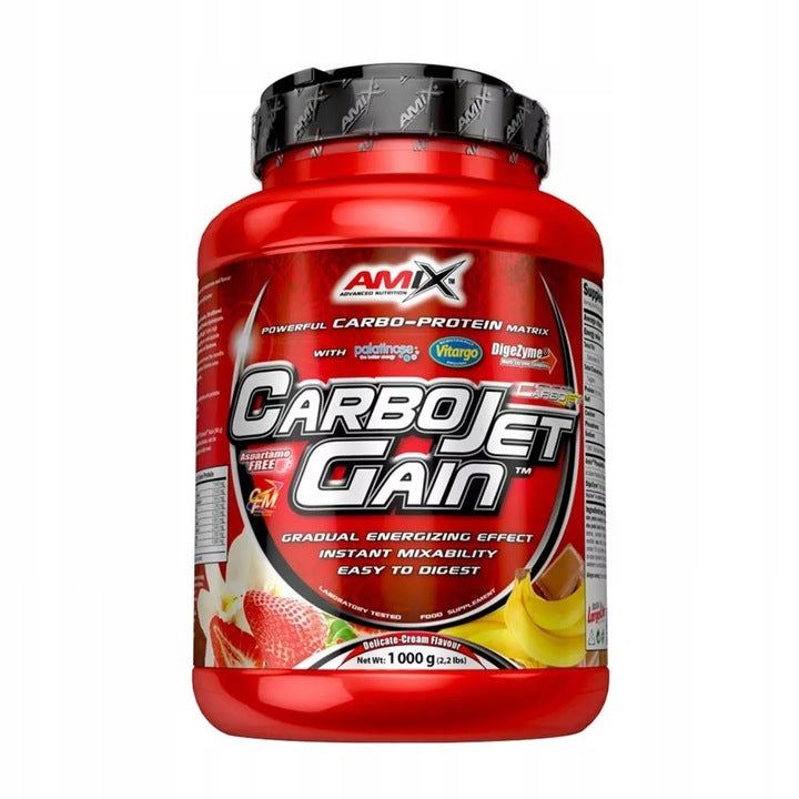 Amix Carbo Jet Gain 1000g Gainer Protein Carbohydrate Strawberry