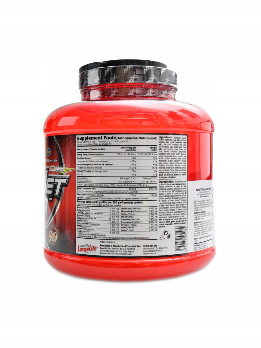 Amix CarboJet gain 2250g banán Packaging status original