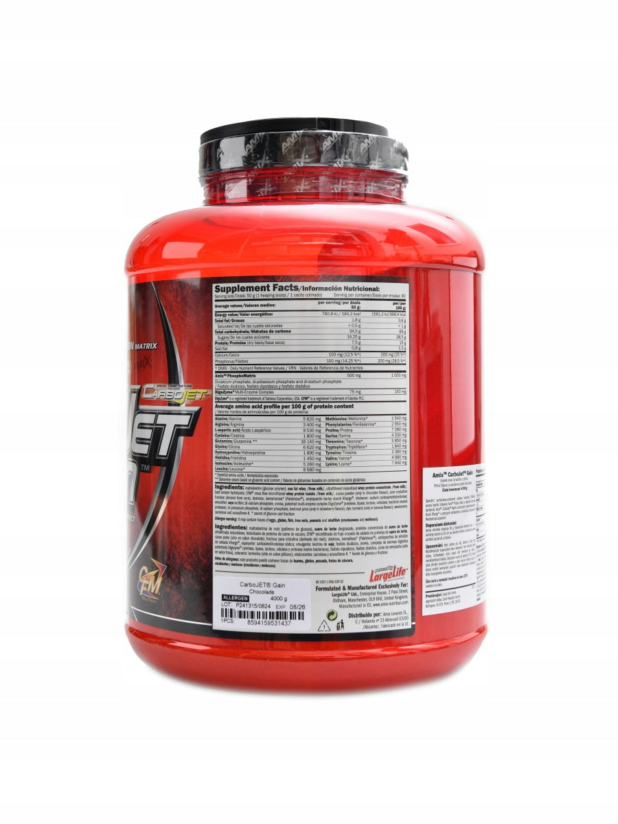 Amix CarboJet gain 4000 g banán Packaging status original