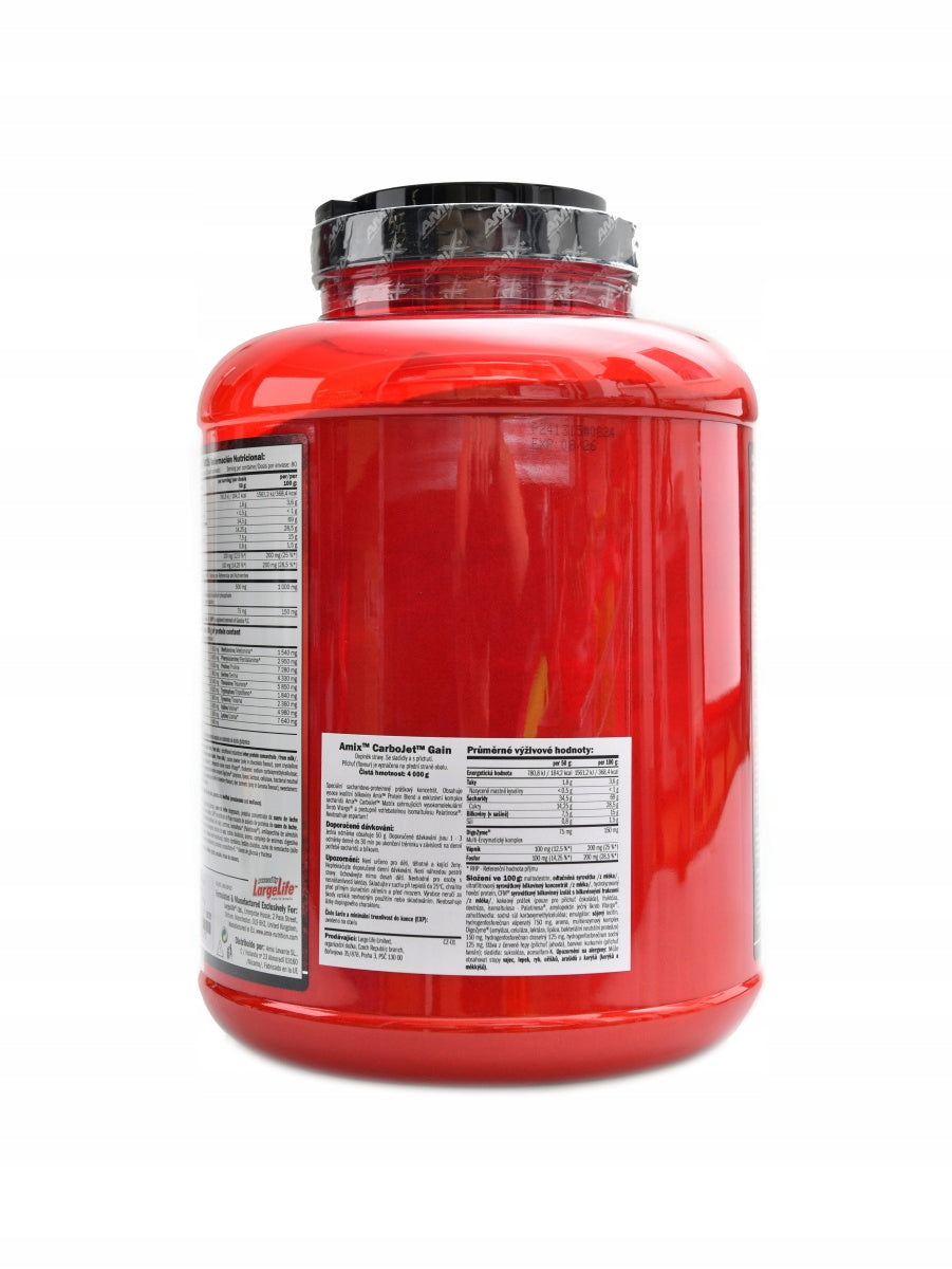 Amix CarboJet gain 4000 g vanilka Expiration date at least six months from the date of purchase