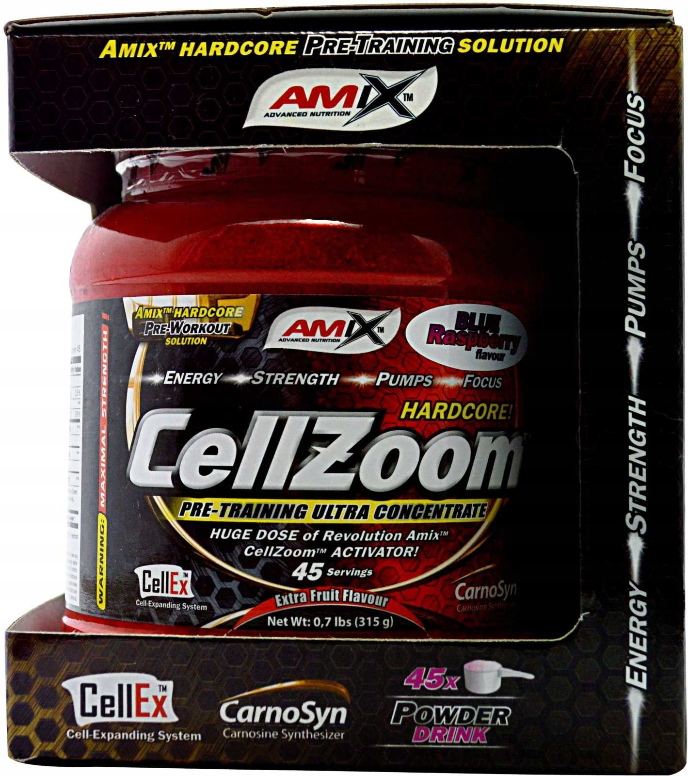Amix - CellZoom Hardcore 315 g blue raspberry Expiration date not specified