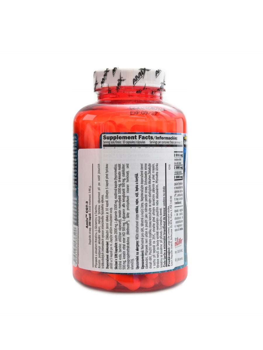 Amix Creatine CGT-3 200 kapslí Packaging status original